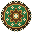 green ornate rug